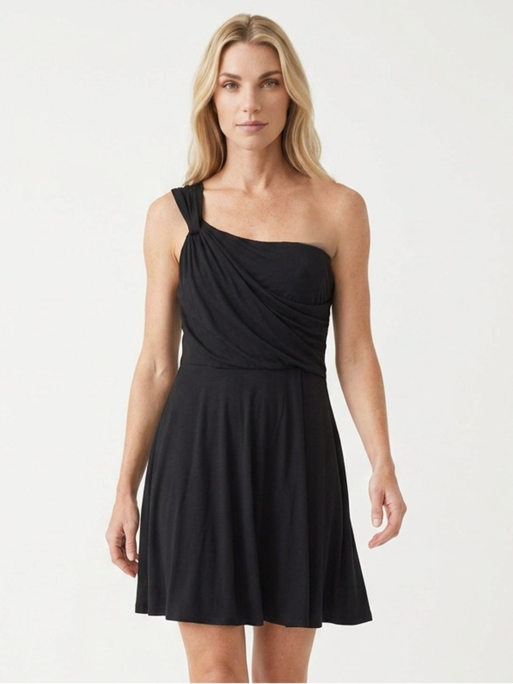 IISLI | NEW! Garbo Asymmetrical Black Mini Dress One Shoulder Women’s Size Small